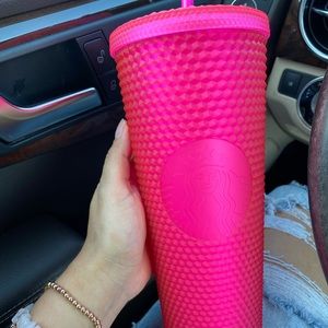 Starbucks Barbie pink studded tumbler fall 2021